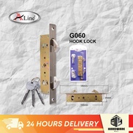 Aline G060 Hook Lock Mortise Door Metal Grill Main Gate Grille Welding Pintu Pagar Pintu Besi Kunci LT0