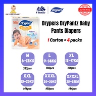 Drypers DryPantz Baby Pants Diapers (M232 / L192 / XL168 / XXL144 / XXXL160 / XXXXL144)