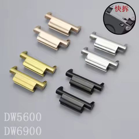 22mm Metal Watch Adapter For Casio G-SHOCK dw5600 dw6900 Watchband Connector Black Silver Refit Conn