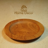 Norm Plate Aesthetic Plate/ for Eating Made of Teak Wood
