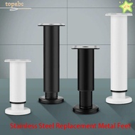 TOPABC Furniture legs, Adjustable Stainless Steel Table Feet,  Hardware Raise Height Replacement Sof
