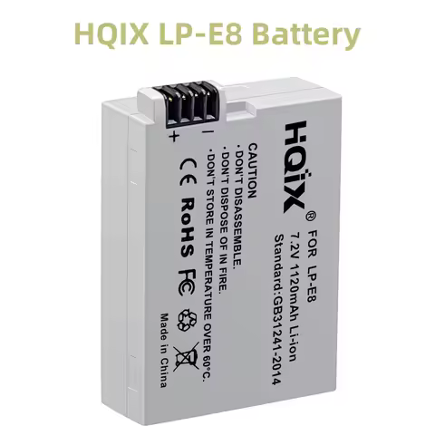 HQIX for Canon EOS 550D 700D 650D 600D Kiss Digital X7i X6i X5 X4 Rebel T2i T3i T4i T5i Camera LP-E8