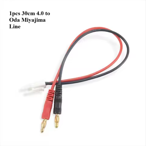 100%NEW 1/2/6pcs 4.0 Mini Tamiya To 4mm Banana Plug Charger Lead 14AWG 300mm Charge Cable For RC Dro