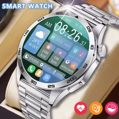 2026 NEW GPS Track Compass Smart Watch Men 360*360 AMOLED Screen BT Call IP68 Waterproof Health Moni
