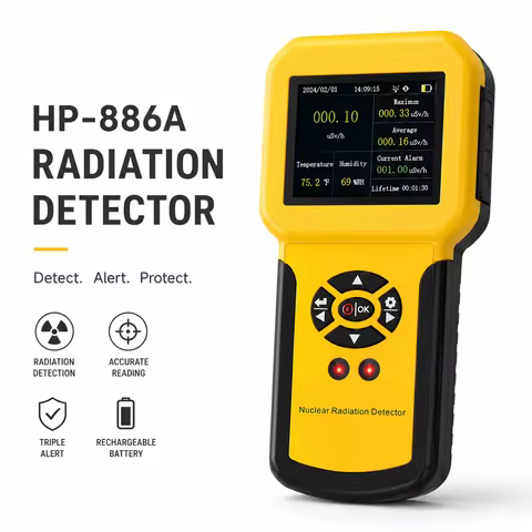 Geiger Counter Nuclear Radiation Detector with Alarm Detects Radioactivity Beta X-Ray Gamma Radiatio
