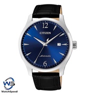 Citizen NJ0110-18L NJ0110-18 Automatic Analog Blue Dial Leather Men's Watch