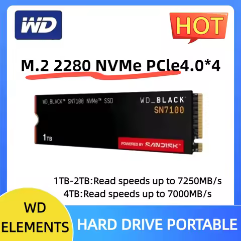 FOR WD BLACK SN7100 NVMe SSD M.2 2280 PCIe Gen 4.0 1TB/2TB/4TB Internal SSD Gaming Solid State Drive