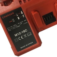 110-240V ที่ชาร์จแบตเตอรี่ Li-ion สำหรับ Milwaukee M12 M18 48-11-1815 48-11-1828 48-11-2401 48-11-24