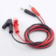Red+black Test Wire Alligator Clip to Banana Plug Double Cable Clamp testing Probe Multimeter  MY27B