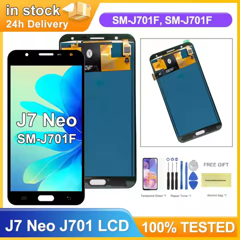 AMOLED / TFT For Samsung Galaxy J7 Neo J701 SM- J701F J701M J701MT LCD Display pantalla Touch Screen