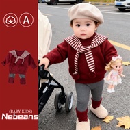 ️ [Cloud Feeling · Babe Shop] ️ [Three-Piece Suit] 0-4 Years Old Positive Red Male Female Baby Navy 