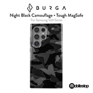 BURGA Samsung Galaxy S24 Plus / S24 Ultra Night Black Camouflage Tough Case