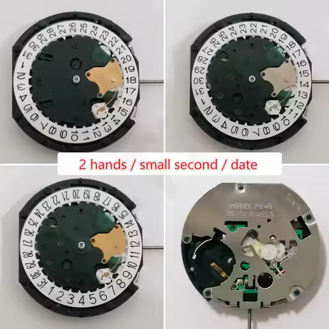 PE482 Movement Sunon Pe48 Watch Movement Small Second For Gents' Big Date 2 Hands, Small Second Move