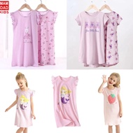 Kids Sleepwear Children's Pajamas Girls' Cotton Nightdress Breathable Sweat Absorbing Child Home wear--KAD-sg3h-kad