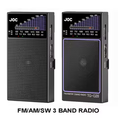 Portable Pocket Radio FM AM SW with Rechargeable Batteries Shortwave 3-Band Mini FM Receiver Radio S