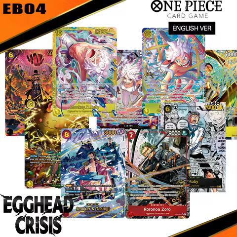 Diy Proxy 2026 One Piece English Extra Booster Egghead Crisis Cards Eb04-061 Luffy Op11-106 Zeus Prb