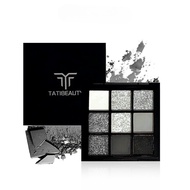 DIKALU Black Swan Eyeshadow Palette Pearly Shimmer Dark Metal Punk Smoky Eye Shadow Grey Black Eyesh