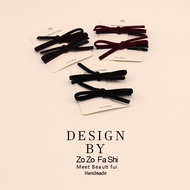 cute hair clip ribbon hair clip Korean Style New Velvet Bow Hairpin Women's Side Bangs Clip Hair Acc