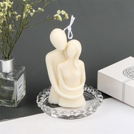 Abstract Human Body Couple Hugging Smokeless Soy Wax Scented Candles Three-dimensional Fashion Home Display Holiday Gifts Candle