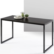 【24 Hours Shipping】 Jennifer 55” Black Frame Desk, Deep Espresso  Marble Dining Table  Kitchen Table