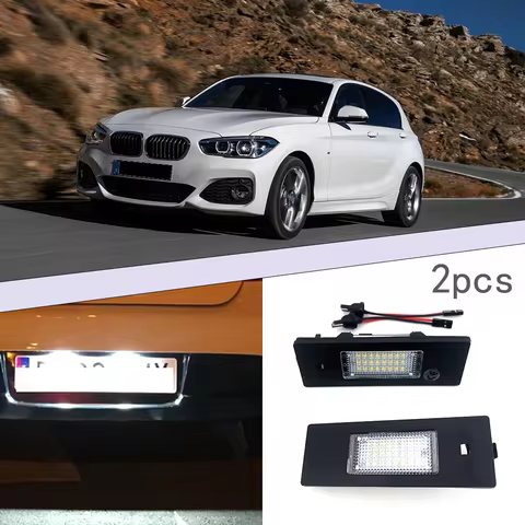 2Pcs 6500K 3W PC LED Tag Lights - Fits BMW 1/6 Series(M6)/Z4/i3/X2 E81/E87/F20/F21/E63/E64/F06/F12/E