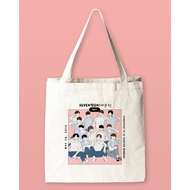 Seventeen WHITE CANVAS TOTEBAG