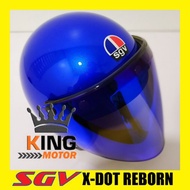 SGV 99 HELMET WITH X-DOT REBORN VISOR (BLUE)