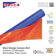 Kosko KCV-BO-R625 (6x60) Blue Orange PE Tarpaulin Canves - Roll Form