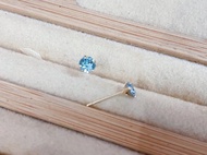 18K純金 水晶耳環