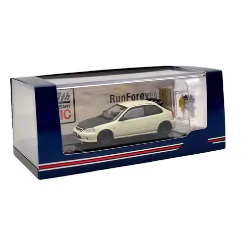 Hobby Japan 1/64 for TYPE R (EK9) With Engine Display Model White HJ642016EW Diecast Toys Car Models