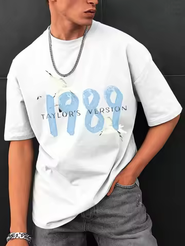 2026 Summer New Design 1989 Taylor Pattern T-Shirt - High-Quality Fashion Casual Breathable Men's Ro