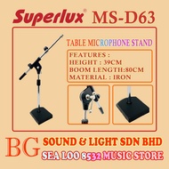 SUPERLUX MSD63 (MS-D63) TABLE MICROPHONE STAND WITH MICROPHONE HOLDER