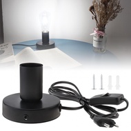 E26 E27 Screw Light Bulb Holder Base Polished Metal Desktop Lamp Base Light Sockets Base Light Bulb 