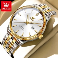 OLEVS watch for men original swiss import waterproof calendar luminous gold simple dial design quart