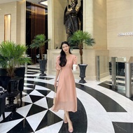 🧁✨Lady Bianca Dress - Miida💖 เดรสยาวคอวี แขนพองน่ารัก🥂