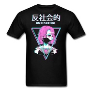 Antisocial Vaporwave Anime Japanese Aesthetic T-Shirt