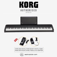 KORG B2N DIGITAL PIANO 88-KEY DIGITAL HOME PIANO WITH NATURAL TOUCH KEYBOARD, 12 SOUNDS, AND BUILT-IN SPEAKERS - BLACK