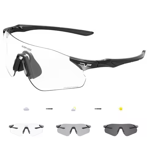 Kapvoe Light weight Photochromic Running Sunglasses Sports for Men Marathon Cycling Glasses Mountain