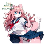 EARLFAMILY Funny Girl Car Sticker Chibi RV Scooter Electric-Bicycle Waterproof JDM Vinyl Decals Funn