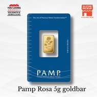 Youloong Suisse Pamp 5gram(5g) Minted Gold bar 999.9GOLD(Rosa Collection)