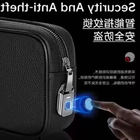 pochette uomo 가방 파우치 SAC Men's Clutch Bag Fingerprint Lock Anti-theft Large Capacity Clutch Bag Wall