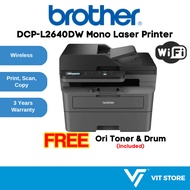 BROTHER Printer LASER DCP-L2640DW PRINT SCAN COPY WIFI DUPLEX Mono Black Auto Duplex Wireless 3Y
