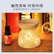 Fragrance Lamp Fragrance Stove Essential Oil Lamp Bedroom Incense Burner Household Indoor Incense Burner Improve Sleeping Ceramic Fragrance Candle Light