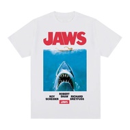 Jaws Movie Vintage T-shirt Gift for Friends Harajuku female clothes Cotton Men T shirt New Tee Tshir