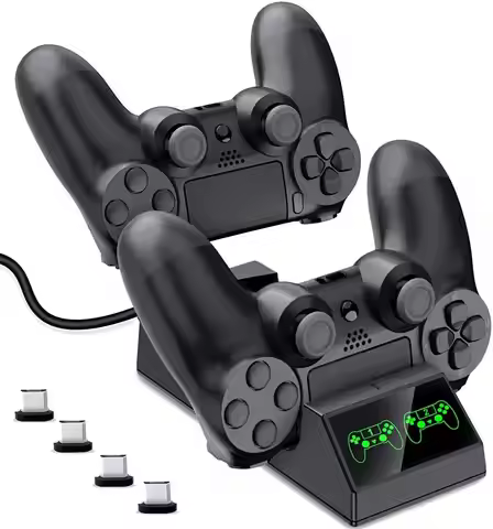 PS4 Controller Charger Station Dual USB Charging Station for PS4/PS4 Pro/PS4 Slim Controller Fast Ch