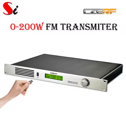 Professional CZE-T2001 0-200W adjustable FM stereo transmitter broadcast radio station