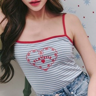 FLAT2112 FF0908 : MINI HEART LAGOON CAMISOLE เสื้อสายเดี่ยว เสื้อกล้าม แฟชั่นผู้หญิง เสื้อผู้หญิง