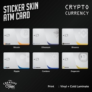 Cryptocurrency Skin Card Sticker - Vinyl ATM Debit Credit Etoll Crypto Card Sticker