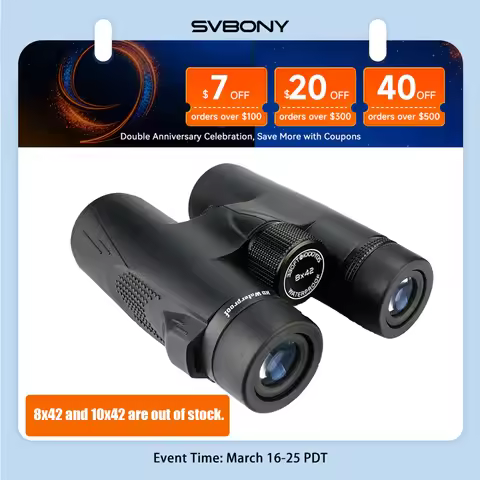 Svbony SV47 Binoculars for Adults, 8x32/8x42/10x42 Bak4 Prism HD FMC Lens Waterproof for Nature Obse