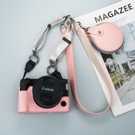Suitable for Canon Canon R50V Camera Bag Protective Case R50v Base Protective Leather Case Half Cove